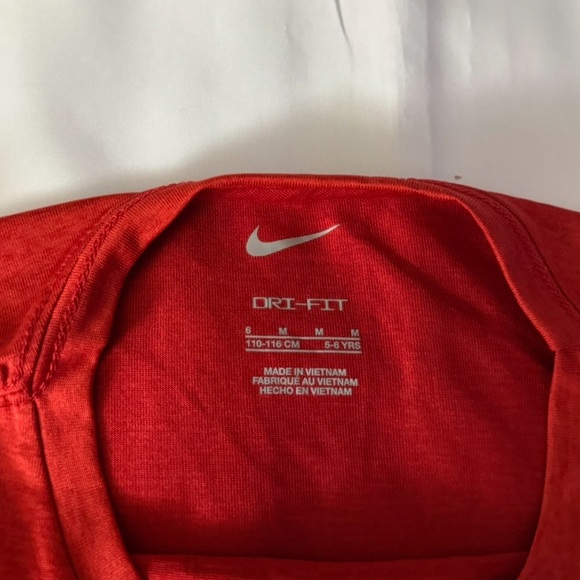 Nike Red, Black & White Dri-Fit Matching Set - Short Sleeve Shirt w/ Shorts - Picture 5 of 12